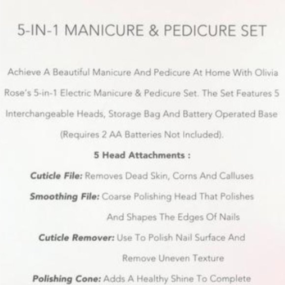 5-IN-1 Electric Nail File Drill Manicure & Pedicure Set - Picture 2 of 3